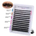 DIY cluster lash extension kit in fluffy curly style with lengths from 8mm to 16mm - DIY-SET-231 (100D) Lashes Box