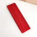 Bandeau de sport rouge en tissu éponge pour se laver le visage et absorber la sueur au yoga - Rouge Vif