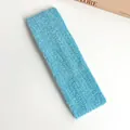 Bandeau élastique bleu ciel en tissu éponge pour le lavage du visage et yoga doux et peluche - Bleu Lac