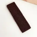 Bandeau élastique marron café foncé en maille douce pour le yoga et le fitness - Café Foncé