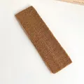 Bandeau élastique en éponge marron pelucheux pour le lavage du visage et le yoga - Café Clair