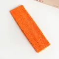 Bandeau de yoga orange vif en tissu éponge élastique pour le fitness et le sport - Jaune Orangé