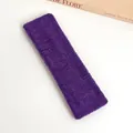 Bandeau de sport élastique en tissu éponge violet pour yoga et soin du visage - Violet Foncé