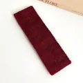 Bandeau en peluche bordeaux en tissu absorbant épais pour le yoga et les soins - Rouge Datte