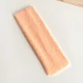Bandeau élastique en polaire corail pêche pour le lavage du visage et le yoga sport - Bourgeon de Neige