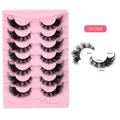 Set di 7 paia di ciglia finte Fox Eye HLY63 con dettagli di lunghezza e 37mm - Stile Occhio di Gatto Wispy (HLY-63)