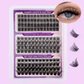 DIY lash clusters tray in various lengths with natural black mixed styles - DIY-SET-302