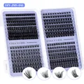 DIY individual lash extension kit in 10-18mm black clusters with natural volume - Individual Eyelash Clusters Set (DIY-JMS-046)