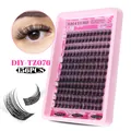 DIY Cluster Wimpernverlängerung Set mit 156 Stück fluffigen schwarzen Einzelwimpern - Einzelnes Tablett 156 Cluster (DIY-TZ076)