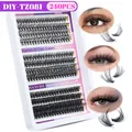 Kit extension ciglia fai-da-te con 240 ciuffi in lunghezze da 10mm a 16mm - Scatola Singola / DIY-TZ081 (240 Ciuffetti)