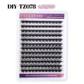 DIY cluster eyelash extension kit with 144 pieces in various lengths from 10mm to 16mm - Single Tray Cluster Lashes (DIY-TZ078)