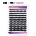 DIY cluster eyelash extension kit with 144 clusters in 10-16mm lengths for natural volume - Single Tray Cluster Lashes (DIY-TZ079)