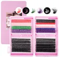 DIY σετ με χρωματιστές βλεφαρίδες σε μήκος 10-16mm με έντονα ανάμεικτα χρώματα - Στυλ DIY-JMS-058 Σετ Δύο Δίσκων (Χωρίς Εργαλεία)