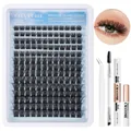 Professional DIY eyelash extension kit with 12 rows of lashes, glue and tools - Full Eyelash Extension Kit / DIY-SET-336 (With White Tool Set)