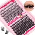 Set ciglia finte a ciuffetti D-curl 10-18mm in una custodia rosa a tema Halloween - DIY-SET-334