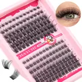 CMAYOME DIY individual eyelash clusters set in pink tray with lengths from 10mm to 18mm - DIY-SET-335