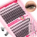 CMAYOME DIY segment lash extension kit in pink tray with D curl 10-18mm thick clusters - DIY-SET-335 With Tools