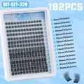 DIY cluster lashes set with 182 pieces of 8-16mm individual eyelash extensions - DIY-SET-339