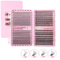 DIY cluster lashes set in pink case with 10D to 40D density and 8-16mm length options - 10D/20D/30D/40D Mixed Lashes (DIY-JMS-063)