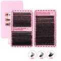 Kit ciglia finte a ciuffetti 60D 80D 100D in confezione rosa con varie lunghezze - Ciglia Miste 60D/80D/100D (DIY-JMS-065)