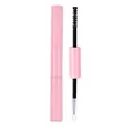 Dual-ended light pink eyebrow brush with black spiral and white ball-tip brush heads - Pink Glue (without Logo)