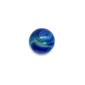 Makroaufnahme von blau gestreiftem Achat-Cabochon mit natürlichem Augenmuster - 50 Stück / Nr. 5 (Blau Gestreift) / 20mm