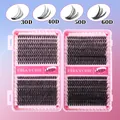 DIY lash extension clusters in 30D to 60D volume levels for a dense and fluffy look - 30D-60D Mixed Style (No Tools)