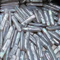 Lustrous white baroque bar pearls with high metallic shine and natural textures - No Hole / White