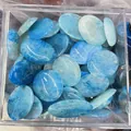Blue Dragon Vein Agate 13x18mm oval cabochon stones for DIY jewelry making - 13x18mm / Lake Blue