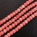 Perline di conchiglia rosa in stile corallo per gioielli fai da te in un filo di quattro - Mini Capasanta / Confezione da 10