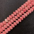 Roze synthetische koraalkralen met bloemmotief voor DIY-sieraden en accessoires - Gesneden Lantaarnvorm / 9x14mm (50 stuks/verpakking)