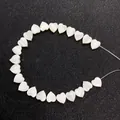 Natürliche weiße Perlmutt Herzperlen 6x7mm für DIY Schmuckherstellung Zubehör - Herz-Stil (1022-B210626015)