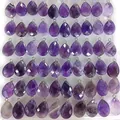 Pendentifs en pierre naturelle violette facettée en forme de goutte pour bijoux DIY - Forme de goutte facettée / Améthyste