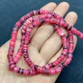 Rosa und lila gefärbte Meeresmuschel-Heishi-Perlen für DIY-Schmuckzubehör - 5-8 mm / Rosa Lila Weiß (Nr.22)