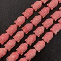 Roze synthetische koraal boeddha hoofd kralen voor DIY sieraden en halskettingen - Platte Bodem Boeddhavorm / 23MM (50 Stuks/Verpakking)