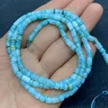 Hellblaue gefärbte Muschelperlen für DIY Schmuckherstellung und Halskettenzubehör - 5-8 mm / Hellblau (Nr.19)