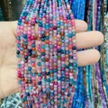 Gros plan de perles d'améthyste et d'agate facettées de 3mm pour la création de bijoux - 3mm / Mélange Rond Multicolore (No. 39)