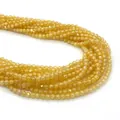 Macro-opname van 2-4mm gefacetteerde citroengele natuursteen kralen voor DIY sieraden - Kleine Stijl