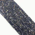 Detailed view of faceted black onyx loose beads strands for DIY jewelry making - Faceted Round Beads / No.1 Black Agate