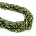 Macro-opname van fijne 2-3mm gefacetteerde groene natuursteen kralen voor DIY sieraden - Kleine Stijl / Grasgroen (Nr. 8)