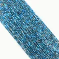 Macro detail of faceted apatite natural stone beads for DIY jewelry making - Faceted Round Beads / No.1 Apatite