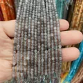 Rangs de perles d'améthyste grise facettées 3mm pour création de bijoux DIY - 3mm / Violet Gris (No. 11)