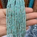 Perles rondes en pierre naturelle bleu ciel pour bijoux DIY et colliers faits main - 3mm / Bleu Ciel (No. 12)