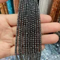Perles en hématite facettée au fini gris métallique pour création de bijoux DIY - 3mm / Gris Foncé (N° 16)