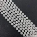 Faceted milky white natural stone beads for DIY jewelry making and necklace crafts - White Jade