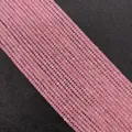 Faceted pink quartz beads 2x3mm for DIY jewelry making in a multi-row parallel arrangement - Faceted Round Beads / Rose Quartz