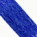 2mm faceted dark blue natural stone beads for DIY jewelry necklaces and bracelets - Faceted Round Beads / Dyed Blue Stone