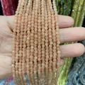 Perles en pierre de soleil facettée pour bijoux DIY aux tons orange et rose - 3mm / Rose Chair (No. 21)