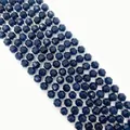 Faceted deep blue lapis lazuli beads for DIY jewelry making and necklace accessories - Deep Blue (No.17)