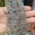 Perles en pierre naturelle de 3mm avec effet œil de chat bleu pour création de bijoux - 3mm / Gris Clair (No. 24)